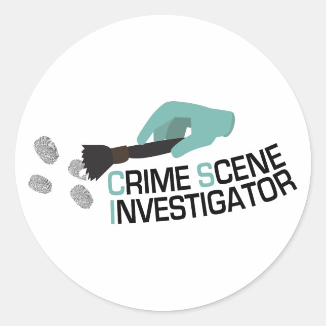 Crime Scene Investigator Classic Round Sticker (Front)