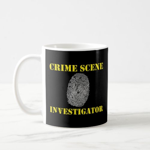 Crime Scene Investigator Fingerprint Detective Pol Coffee Mug