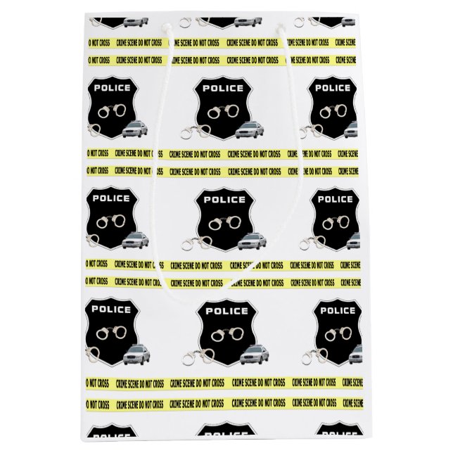 Crime Scene Law Enforcement   Medium Gift Bag (Front)