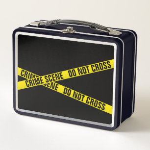 Crime scene metal lunch box