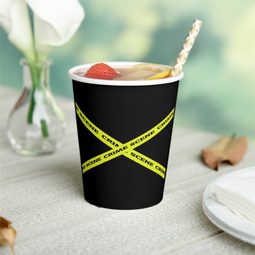 Crime Scene Murder Mystery Birthday Paper Cups