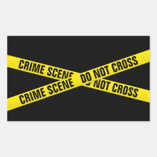 Crime scene rectangular sticker