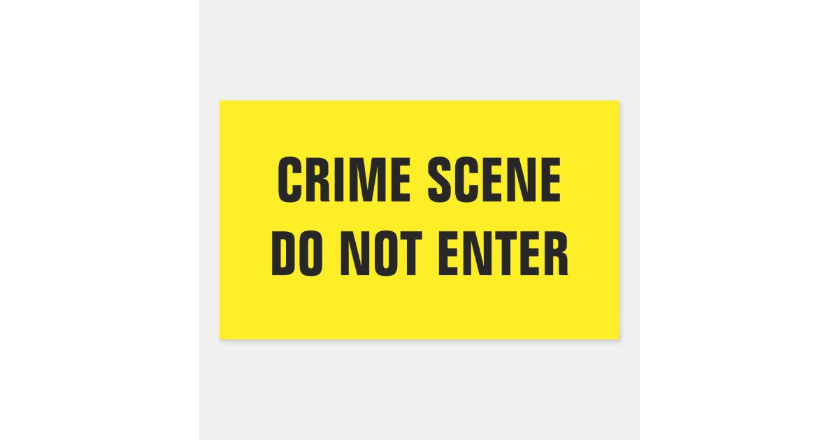 Crime Scene Rectangular Sticker 