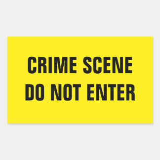 Crime scene rectangular sticker