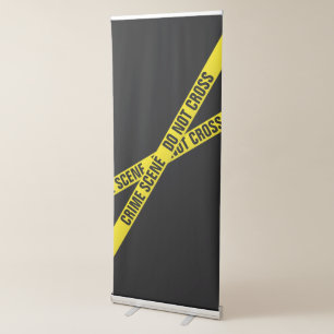 Crime scene retractable banner