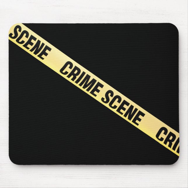 Crime scene ribbon cut out. Transparent background Mouse Pad (Front)