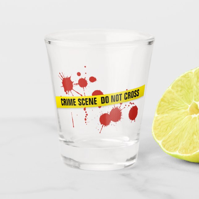 Crime Scene Shot Glass (Front)