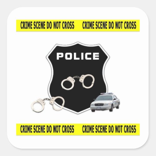 Crime Scene Square Sticker
