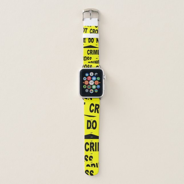 Crime Scene Tape Apple Watch Band (Front)