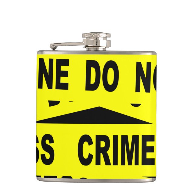 Crime Scene Tape Flask (Front)