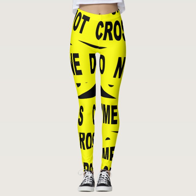 Crime Scene Tape Leggings (Front)