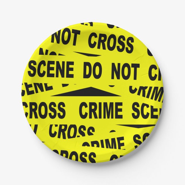 Crime Scene Tape Paper Plates (Front)