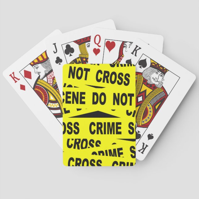 Crime Scene Tape Poker Cards (Back)