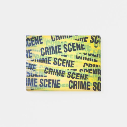 Crime scene tape post_it notes