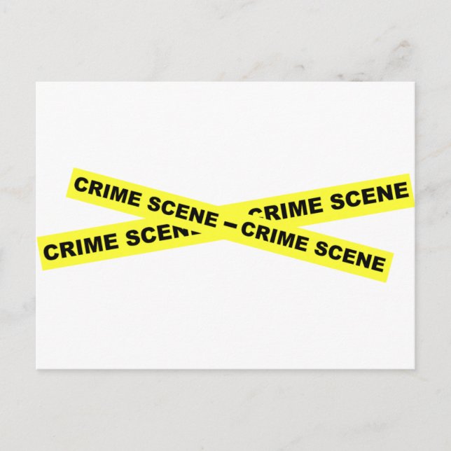 Crime Scene Tape Postcard (Front)