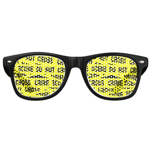 Crime Scene Tape Retro Sunglasses