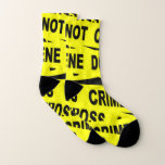 Crime Scene Tape Socks at Zazzle