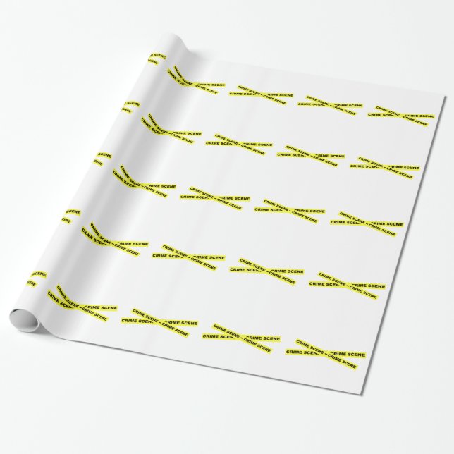 Crime Scene Tape Wrapping Paper (Unrolled)