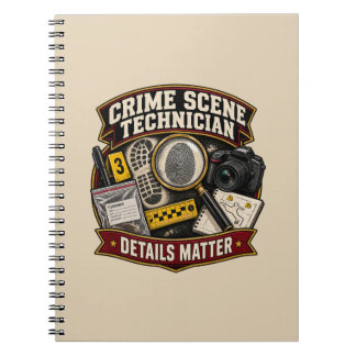 Crime Scene Technician Shirt, Forensic Evidence Te Notebook