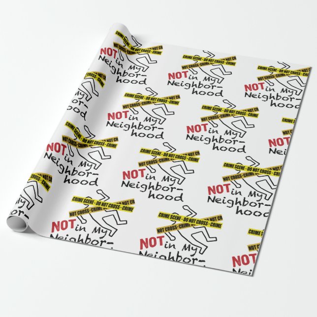 Crime Scene Wrapping Paper (Unrolled)
