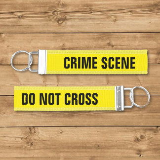 Crime scene wrist keychain