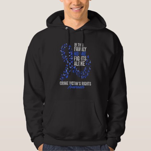 Crime Victims Rights Awareness Month Dark Blue Ri Hoodie
