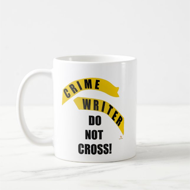 Crime Writer No Crossing Genre Author Humor Coffee Mug (Left)