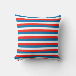 crimea faroe Wichita flag stripes red white blue p Throw Pillow