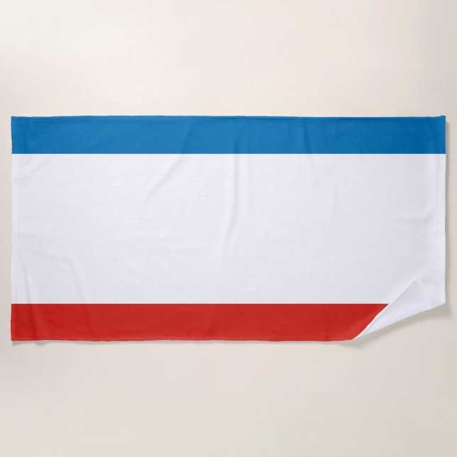 Crimea Flag Beach Towel (Front)