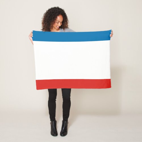 Crimea Flag Fleece Blanket