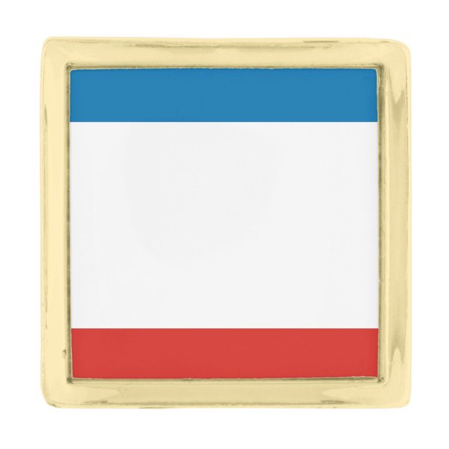 Crimea Flag Gold Finish Lapel Pin (Front)