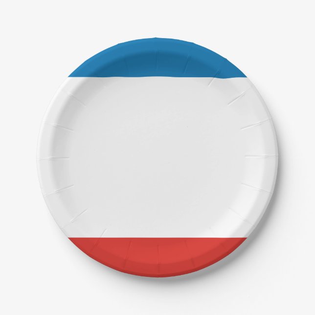 Crimea Flag Paper Plates (Front)
