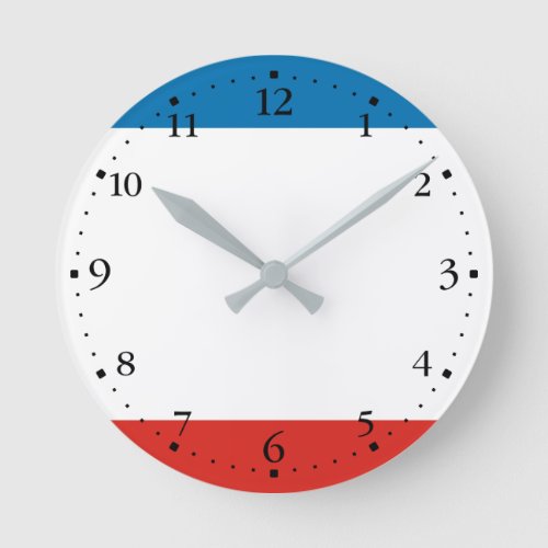 Crimea Flag Round Clock