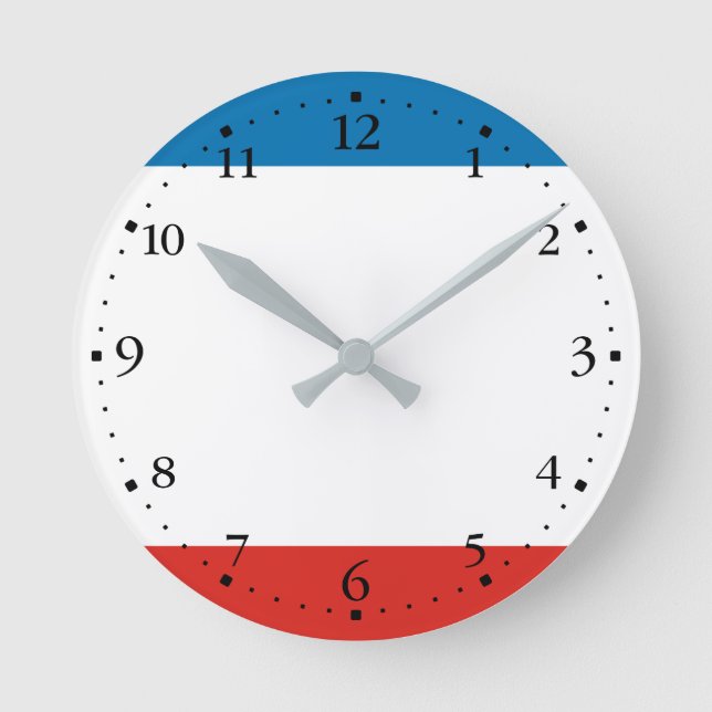 Crimea Flag Round Clock (Front)