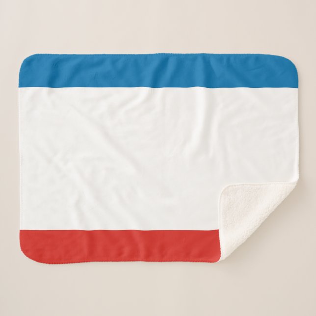 Crimea Flag Sherpa Blanket (Front (Horizontal))