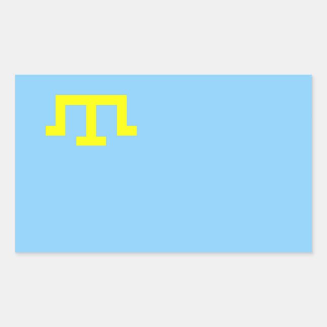 Crimean Tatar people ethnic flag Rectangular Sticker (Front)