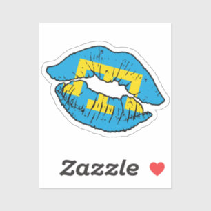Crimean Tatars Crimea Crimeans Lipstick Love Flag Sticker