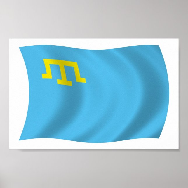 Crimean Tatars Flag Poster Print (Front)