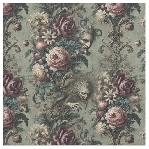 Crimes Against the Eldridge – Gothic Classic Tile Fabric
