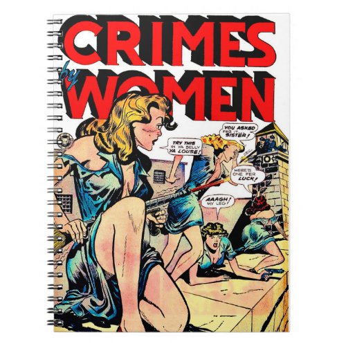 Crimes By Women Jailbreak Vintage Comics Notebook