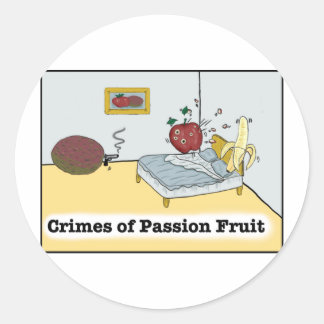 Crimes of Passion Fruit Zazzle Classic Round Sticker