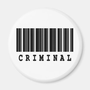 criminal barcode designl magnet