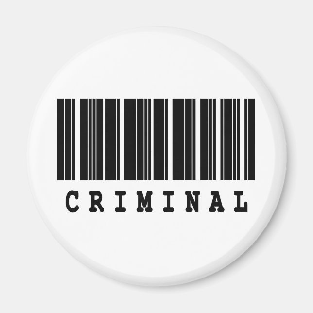 criminal barcode designl magnet (Front)