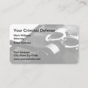 Criminal Defense Attorney Modern Business  Card
