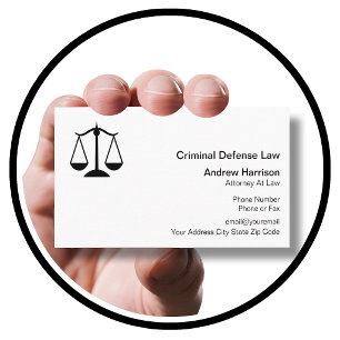 Criminal Defense Lawyer Business Card