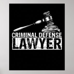 Criminal Defense Lawyer Judge Gavel Job Quote Poster