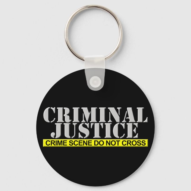 Criminal Justice (Customizable) Keychain (Front)