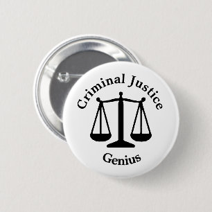 Criminal Justice Genius Button