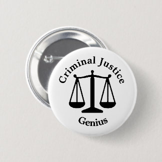 Criminal Justice Genius Button