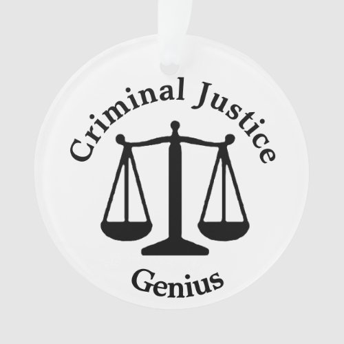 Criminal Justice Genius Ornament